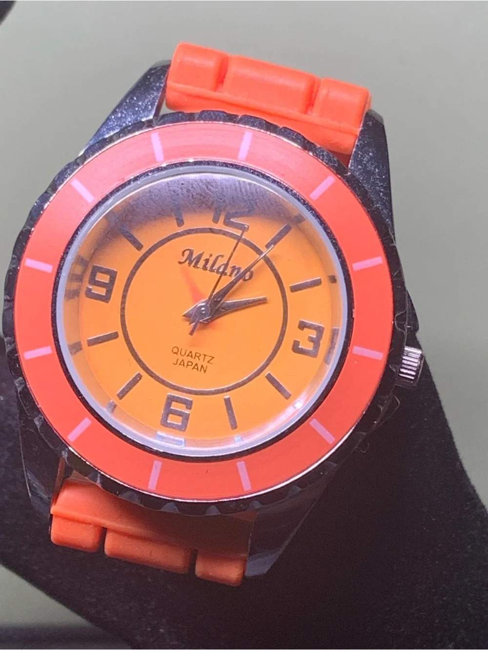 Milano Vibrant Orange Silicone Sport Watch